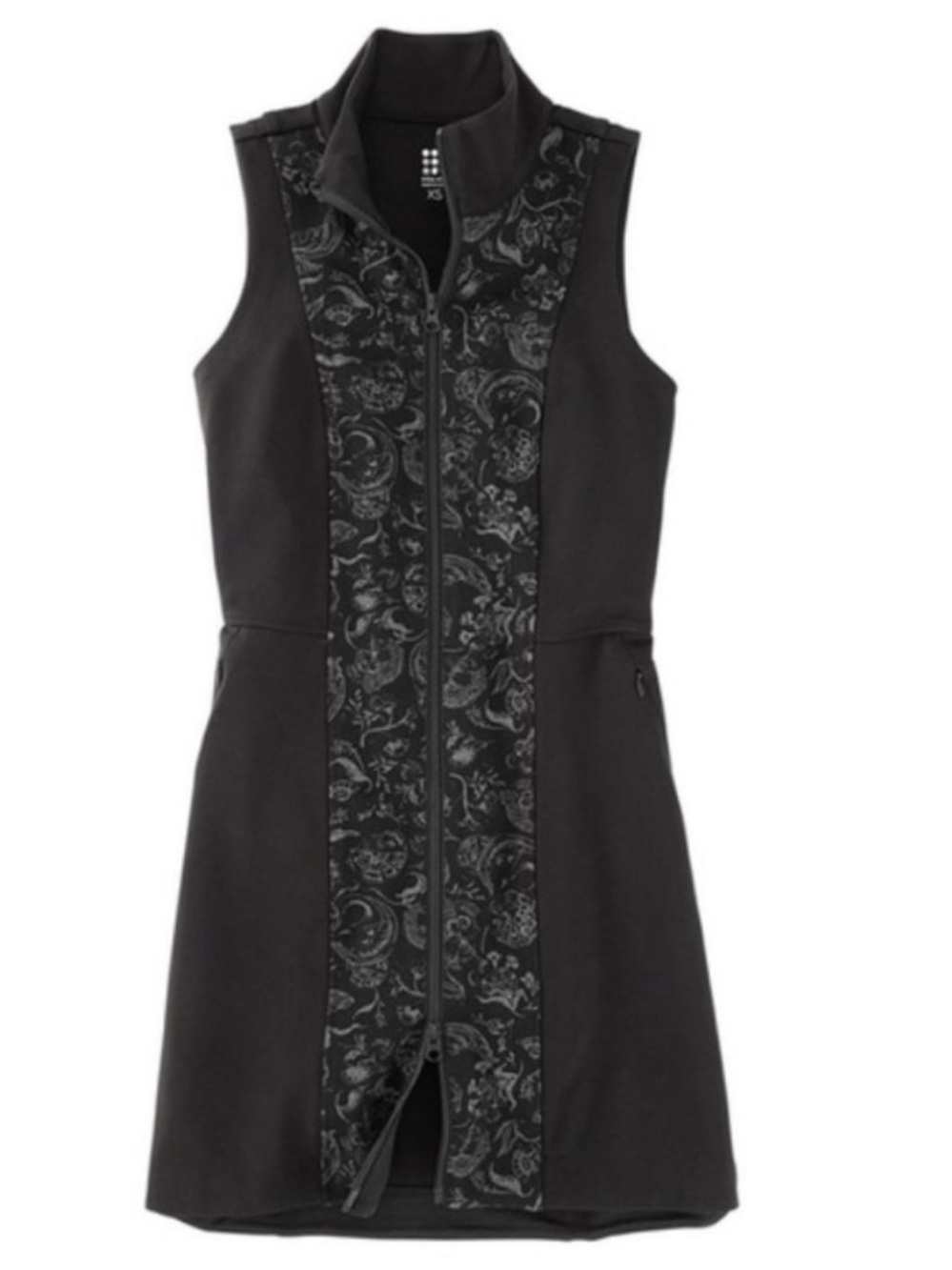 Title Nine Black Print Passport Dress with Pockets